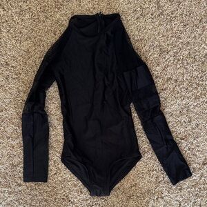Stylish Black Kids One Piece Natalie dancewear leotard